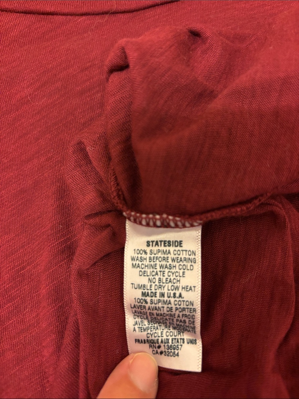 Anthropologie Stateside Burgundy Short Sleeve Tunic Tee with side slit - medium - Picture 6 of 6
